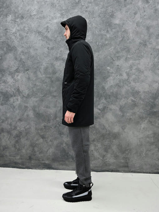 Демисезонная мужская парка - черный — изображение 5
