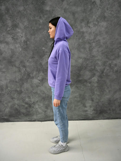 Женское худи на молнии - сиреневый — изображение 3
