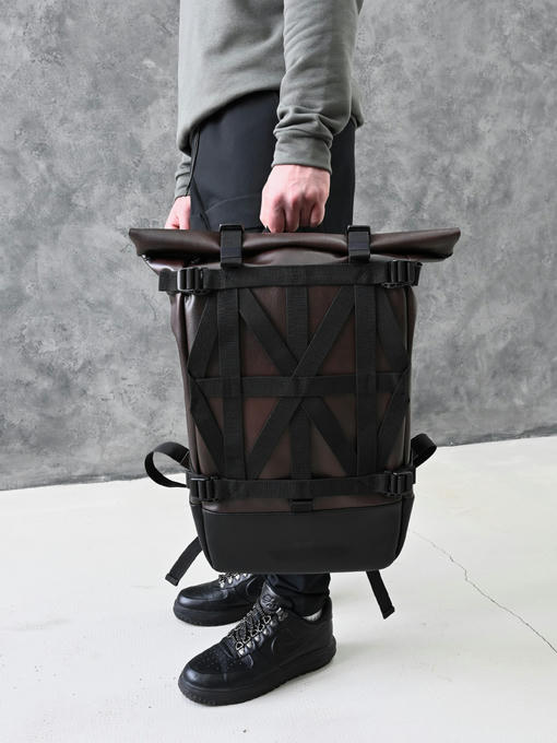 Рюкзак - эко-кожа коричневая — изображение 3