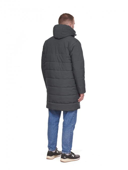 Мужская зимняя парка - темно-серый — изображение 5