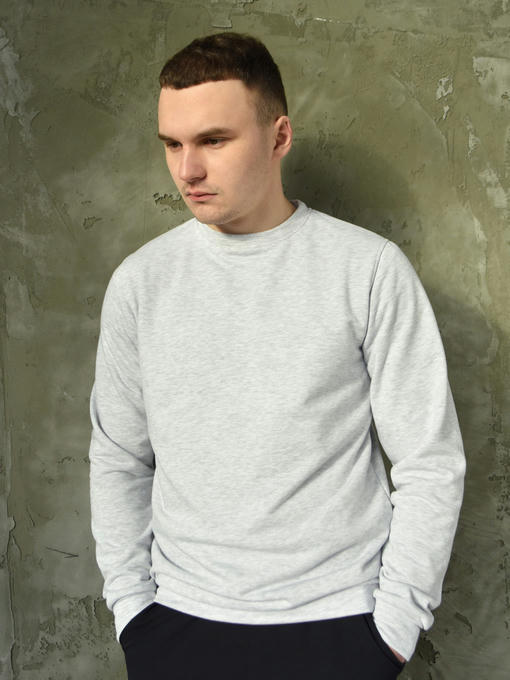 Свитшот - светло-серый меланж — изображение 3