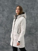 Женская зимняя парка - кремовый