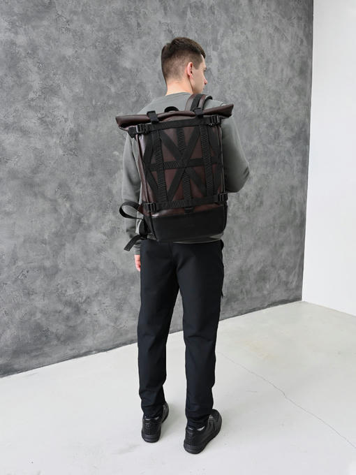 Рюкзак - эко-кожа коричневая — изображение 6