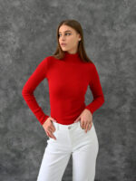 Гольф в рубчик - красный