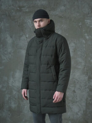 Мужская зимняя парка - темно-зеленый