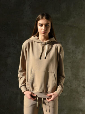 Женское худи OVERSIZE - бежевый