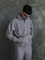 Мужское худи OVERSIZE + paracord - темно-серый меланж