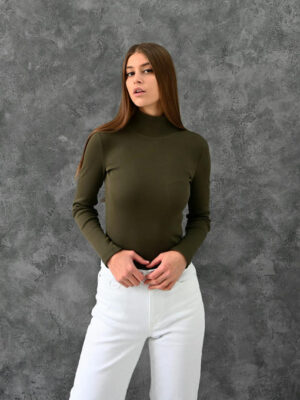 Гольф в рубчик - хаки