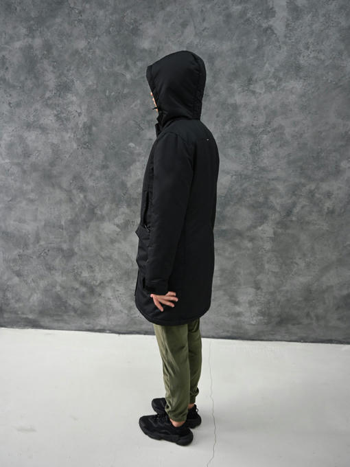 Женская зимняя парка - черный — изображение 2