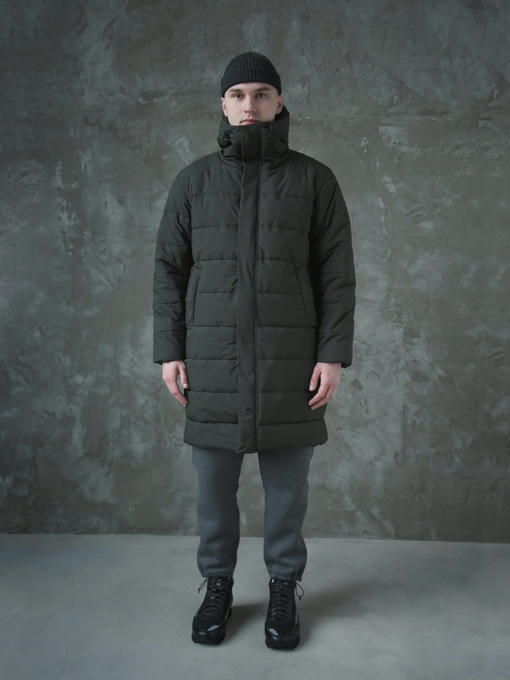 Мужская зимняя парка - темно-зеленый — изображение 6