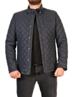 Мужская кожаная куртка Lacivert Tafta