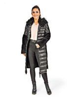 Женская комбинированный пуховик