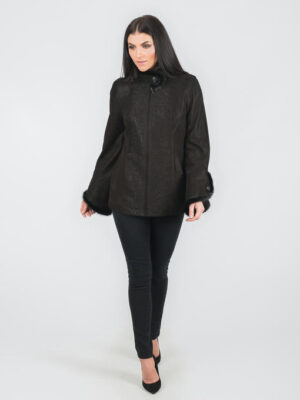 Женский кожаный френч