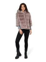 Шуба из меха кролика Рекс