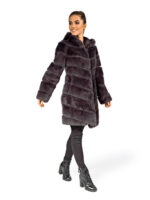 Шуба из меха кролика Рекс