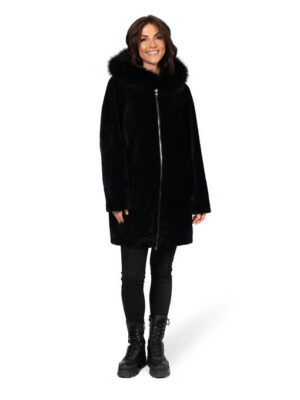 Женская шуба из астрагана