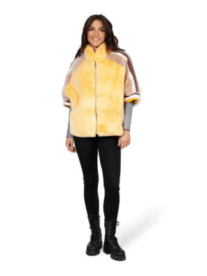 Шуба из меха кролика Рекс