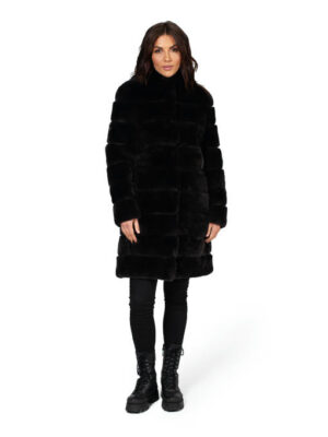 Шуба из меха кролика Рекс