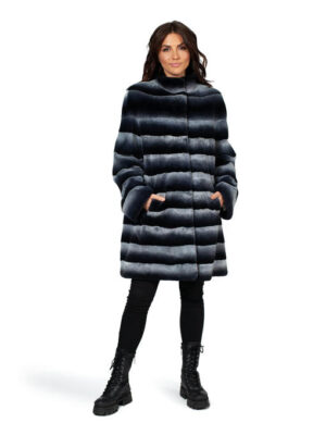 Шуба из меха кролика Рекс