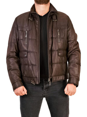 Кожаная мужская куртка