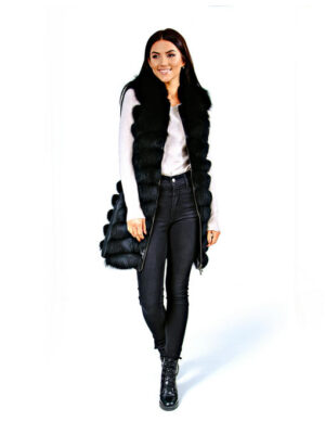 Женская песцовая жилетка