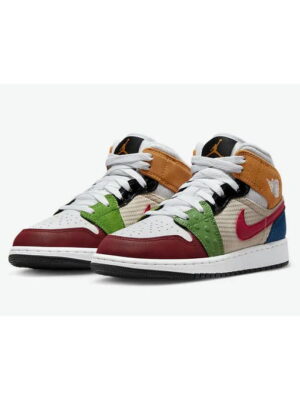 Кроссовки женские Jordan Air 1 Mid Se (Gs) (DR6957-100)