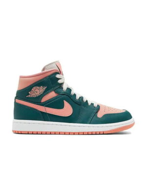 Кроссовки женские Jordan 1 Mid Dark Teal Green (W) (BQ6472-308)