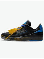 Кроссовки мужские Jordan 2 Retro Low Sp Off-White Black Blue (DJ4375-004)