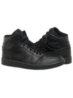 Кроссовки мужские Jordan 1 Mid Triple Black (554724-091)