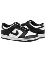 Кроссовки женские Nike Dunk Low Retro White Black (Gs) (CW1590-100)