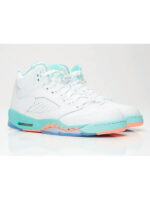 Кроссовки женские Jordan 5 Retro Light Aqua (Gs) (440892-100)