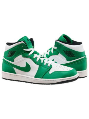 Кроссовки мужские Jordan 1 Mid “Lucky Green” (DQ8426-301)