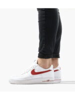 Кроссовки мужские Nike Air Force 1 Low White Red (AO2423-102)