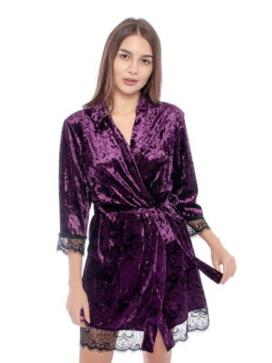 Халат женский велюровый