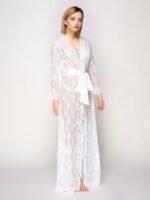 Халат длинный кружевной