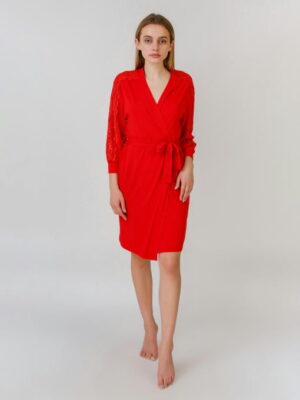 Халат женский атласный