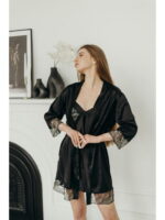 Халат женский шелковый