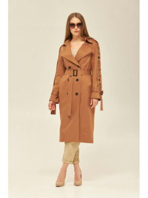 Демисезонный тренч терракот