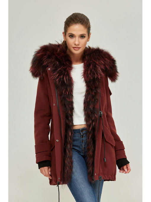 Зимняя парка бордо — изображение 4