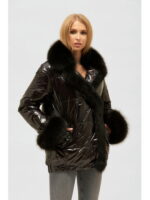 Куртка лак черная