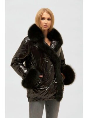 Куртка лак черная