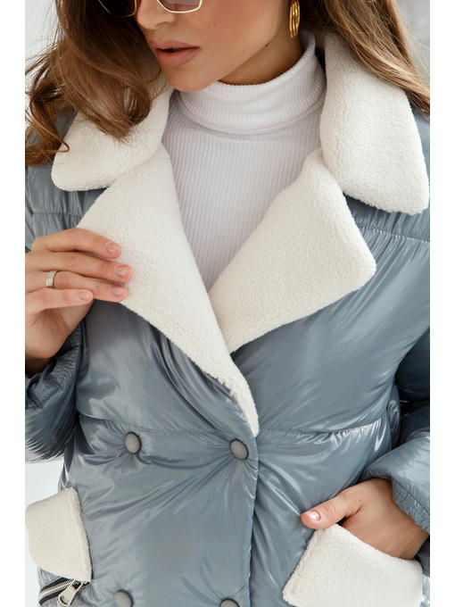 Демисезонная Куртка голубая — изображение 4