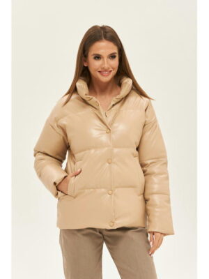 Зимняя куртка бежевая