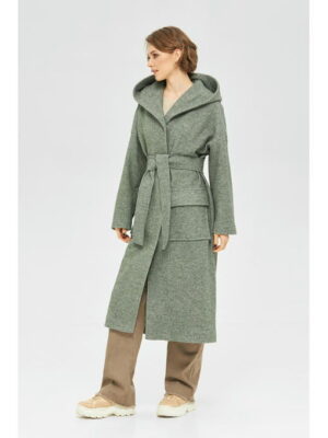 Демисезонное пальто хаки