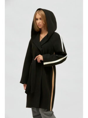 Демисезонное пальто черное