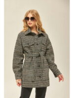 Демисезонное пальто черное