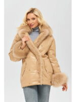 Зимняя куртка кв бежевая