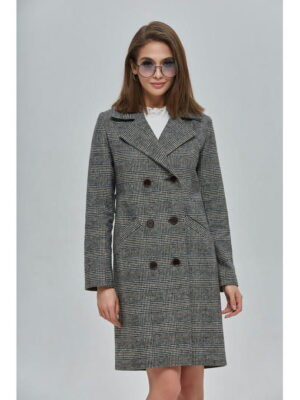 Демисезонное пальто серое