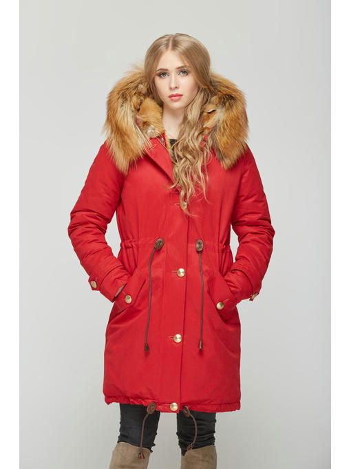 Парка красная + рыжий — изображение 3