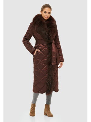 Зимний плащ бордо